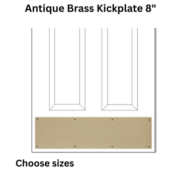 Brass Accents Antique Brass Kickplate 8" - Choose Size